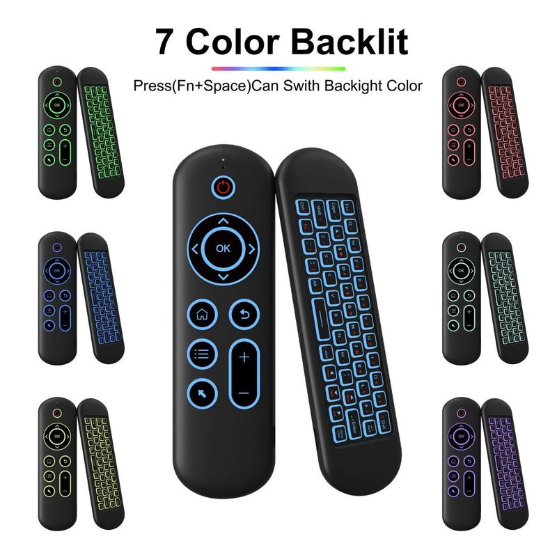 M5 Dual-Mode 2.4G+BT Wireless Keyboard Mouse TV Set-Top Box Small Backlight Smart Remote Control_voghion.com