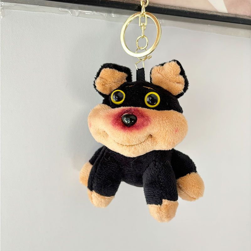 Adorabile cane piccolo peluche con morbida pelliccia corta ideale per regali portachiavi e_voghion.com