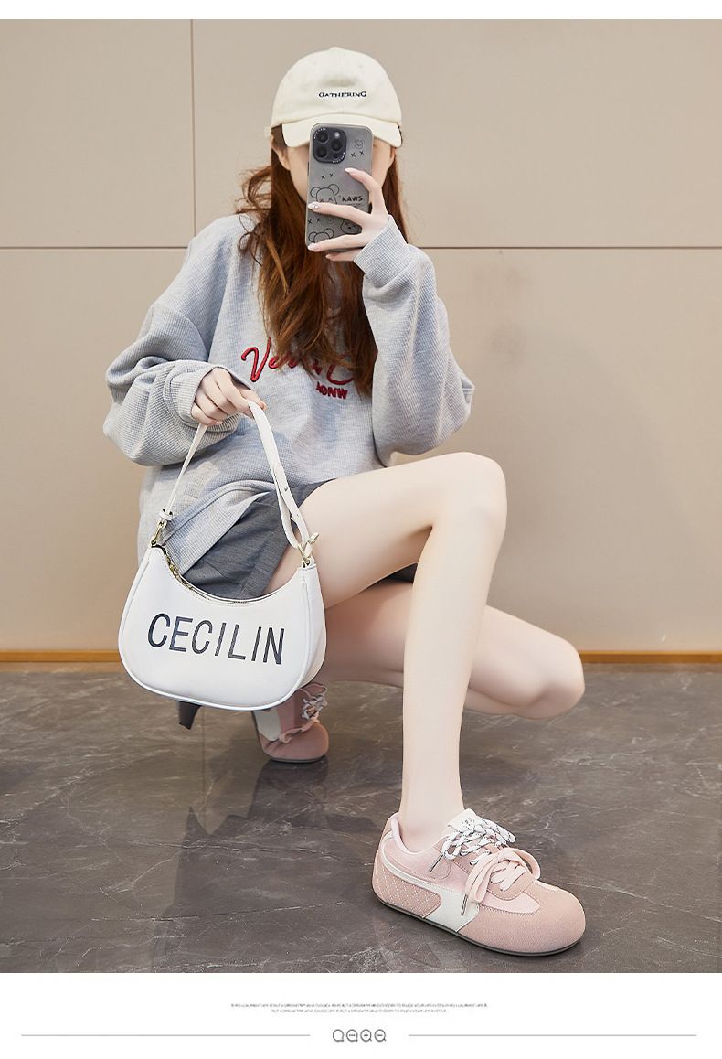 Retro German Training Little White Shoes Female Students Platform Heightening Shoes Casual Shoes Street Shooting Shoes_voghion.com