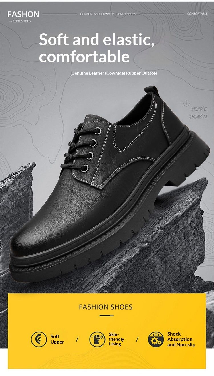 Glide Leather Frühling/Sommer Britische Derby-Schuhe mit dicker Sohle, lässige Herren-Martin-Stiefel, formelle Schuhe für Hochzeiten und Arbeit, niedrige Schafthöhe_voghion.com
