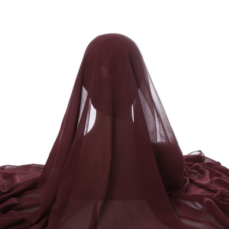 Vêtements pour femmes Nouveau turban en mousseline de soie plissé ensemble de chapeau à cordon de serrage combinaison de chapeau à bas plissé en mousseline de soie perlée de couleur unie_voghion.com