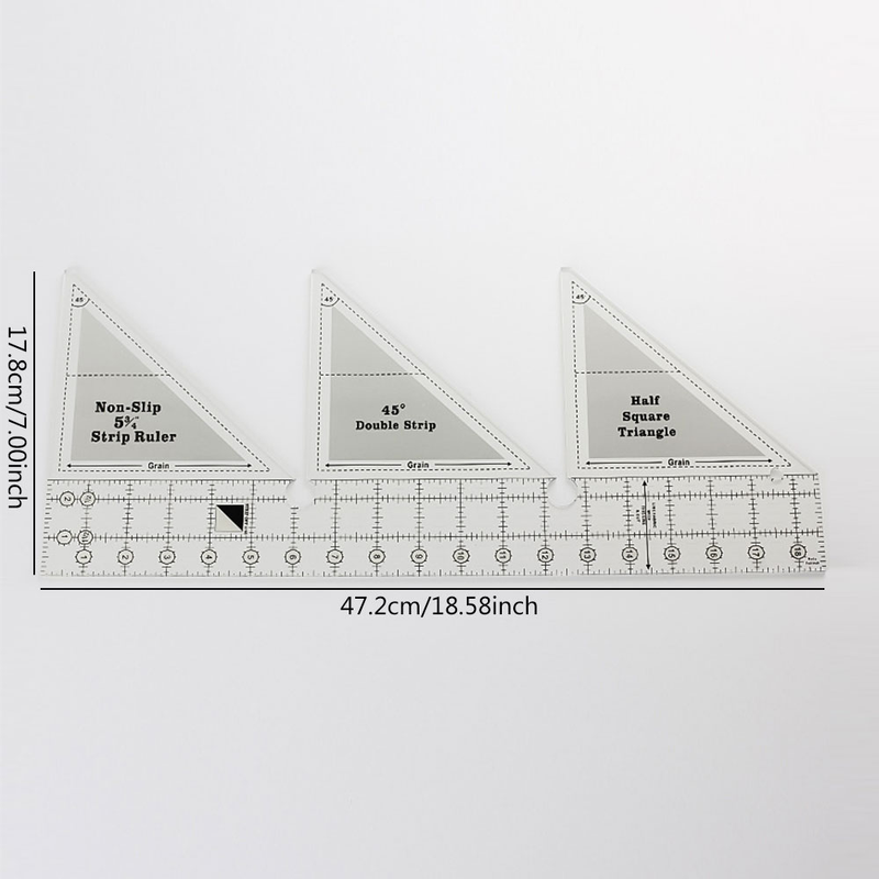 Acrylic 45 degree sewing template ruler patchwork template tool_voghion.com