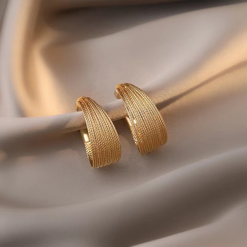 Women's earrings New Temperament Fashion Hoop Earrings Western Style High-end Crystal Earrings Light Luxury Unique Versatile Ear Accessories_voghion.com