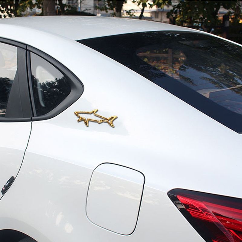 Metal Hollow Fender Shark Gill Modification Decoration Side Marker Personalized Car Sticker_voghion.com