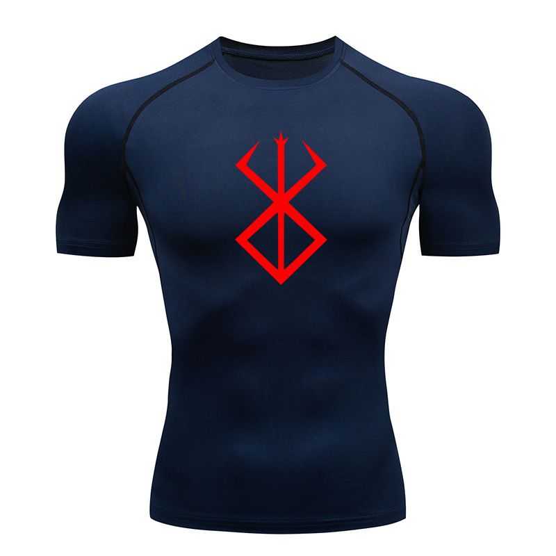 Man's Clothing Sports Tight Quick Drying Fitness Wear Short Sleeve Running High Elastic Moisture Absorption Compression T-shirt For Men_voghion.com