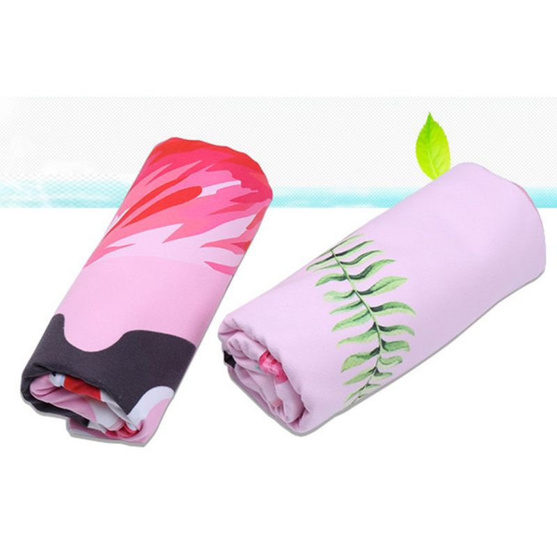 ZALE Fine Fiber Adult Bath Printed Ethnic Style Double-Sided Fleece Beach Towel Quick-Dry Extra Large_voghion.com