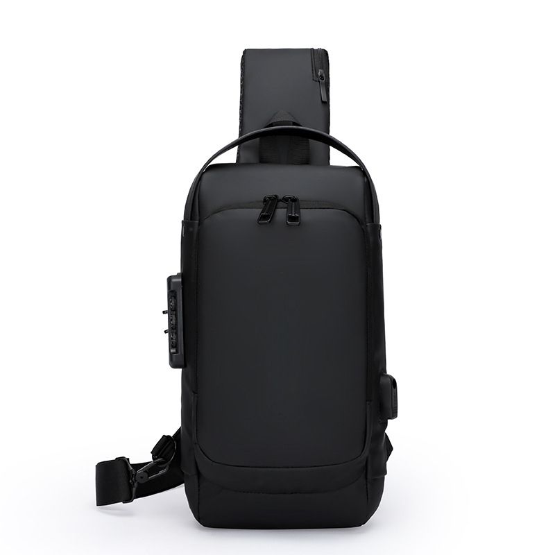 Nuova borsa a tracolla unisex semplice e casual da esterno con lucchetto per password multifunzionale e antifurto_voghion.com