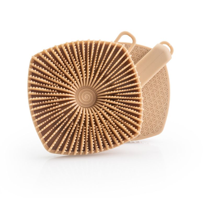 Yumuşak Kıllı Cilt Dostu Elde Taşınabilir Banyo Aleti Ev Tipi Silikon Askılı Halatlı Banyo Fırçası_voghion.com