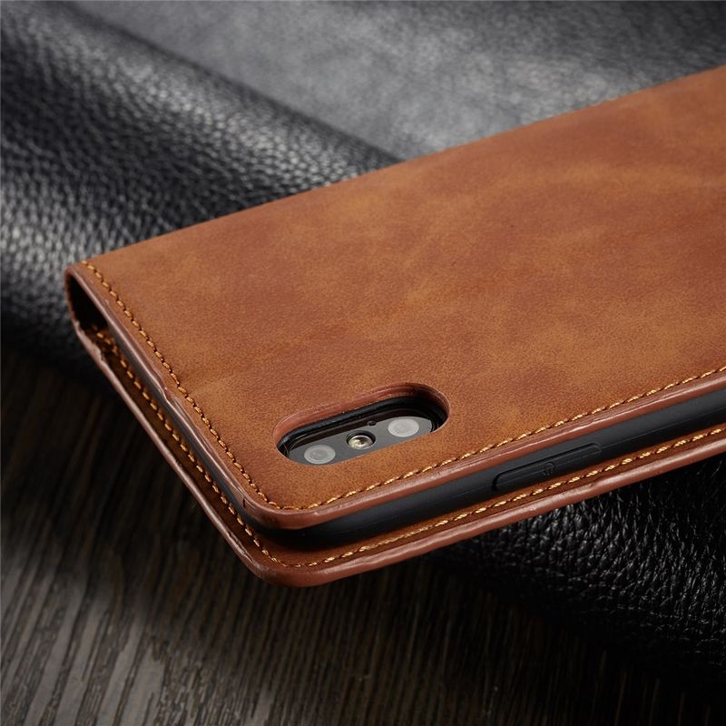 Étui portefeuille fin en cuir suédé pour iPhone 11 12 13 14 15 16 17 Pro Max Mini XR XS 8 7 6 Plus SE 2020 5S_voghion.com