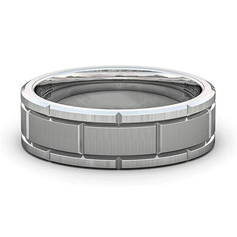 Nuovi arrivi Moda Acciaio inossidabile Semplice Matrimonio Fidanzamento Uomo Anelli Regalo di Natale Accessori_voghion.com