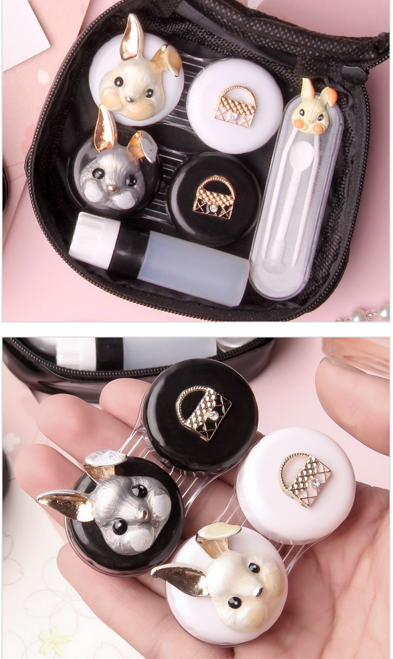 Estuche unisex para gafas de miopía con dibujos animados, bonito y sencillo, para guardar las sombras y los lentes de contacto_voghion.com