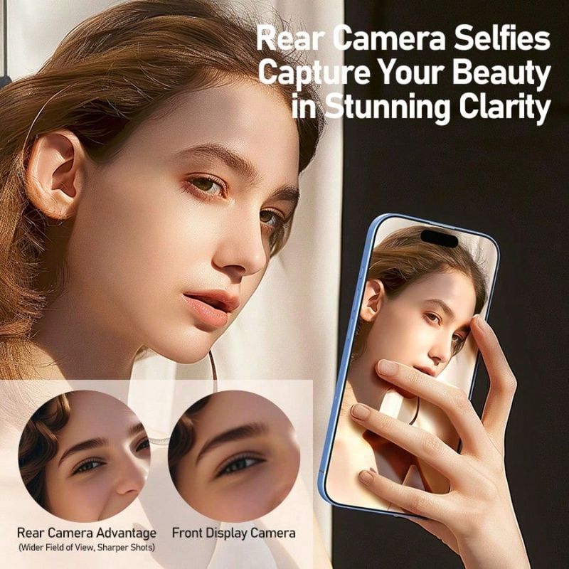 Handy-Rück-Selfie-Display, magnetische Saugnapf-Rückfoto, Live-Video-Aufnahme, Video in Echtzeit, gleiches Bildschirmgerät_voghion.com
