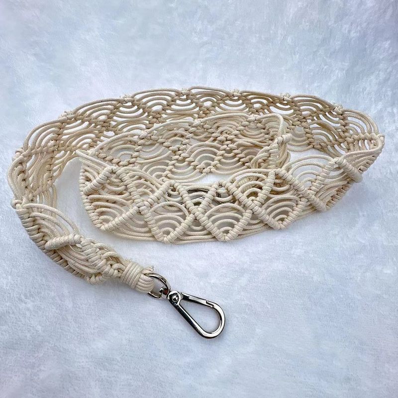 Cintura versatile intrecciata a mano in stile etnico intrecciato con corda di cera_voghion.com