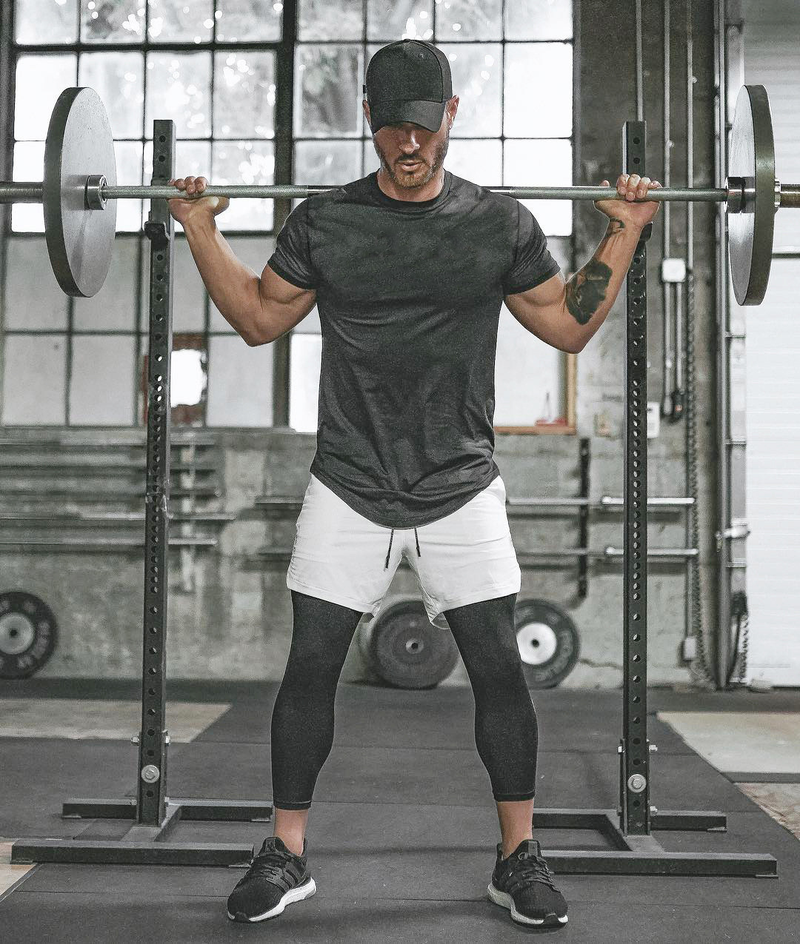 Muscle Brother Round Neck Sports Fitness T-shirt For Men's Breathable Sweatwicking Training Casual Solid Short Sleeves_voghion.com