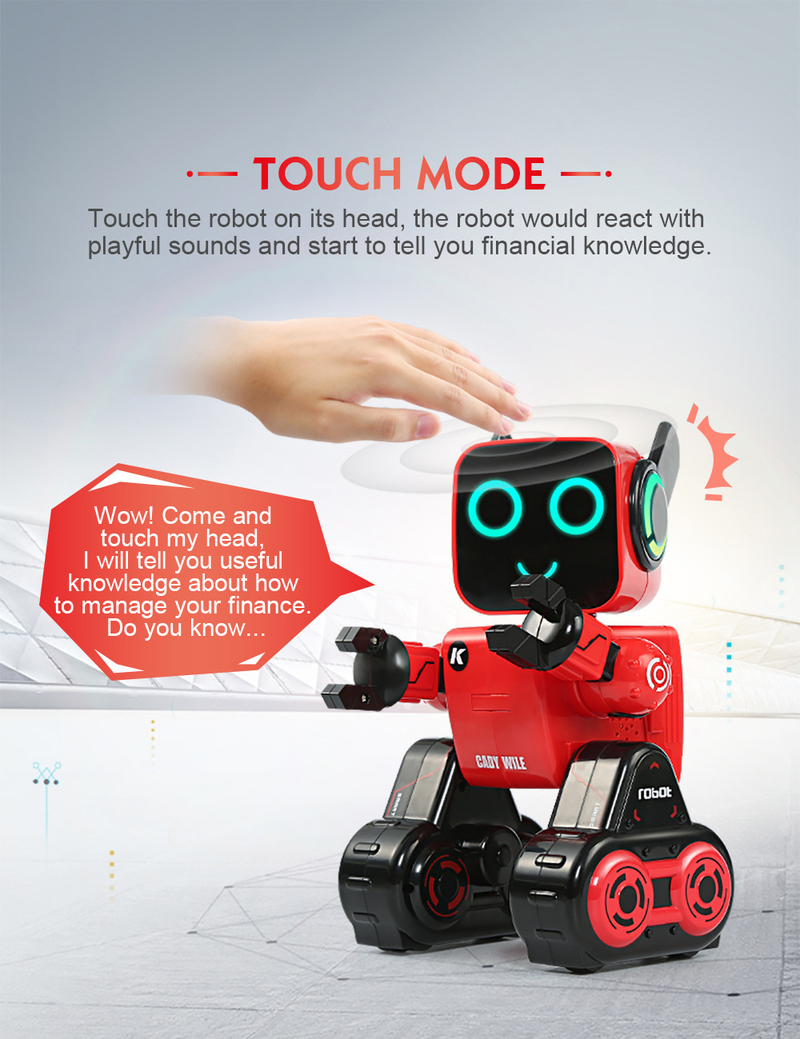 Robot RC Robot telecomandato intelligente per bambini R4 Macchina per cantare e ballare Programmazione per raccontare storie_voghion.com