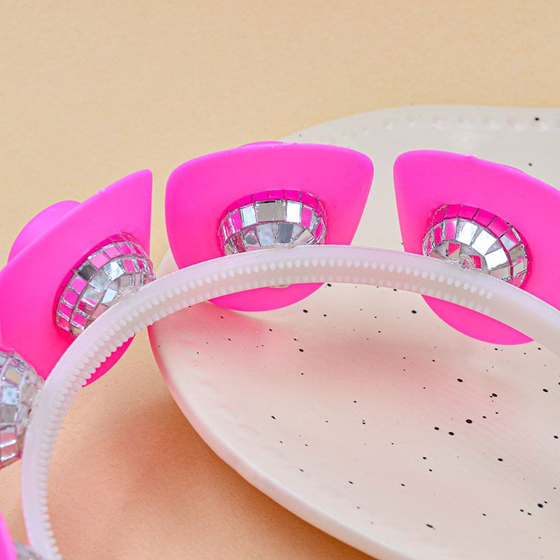 Cercei Disco roz pălărie de cowboy minge laser Disco punk accesorii bijuterii feminine_voghion.com