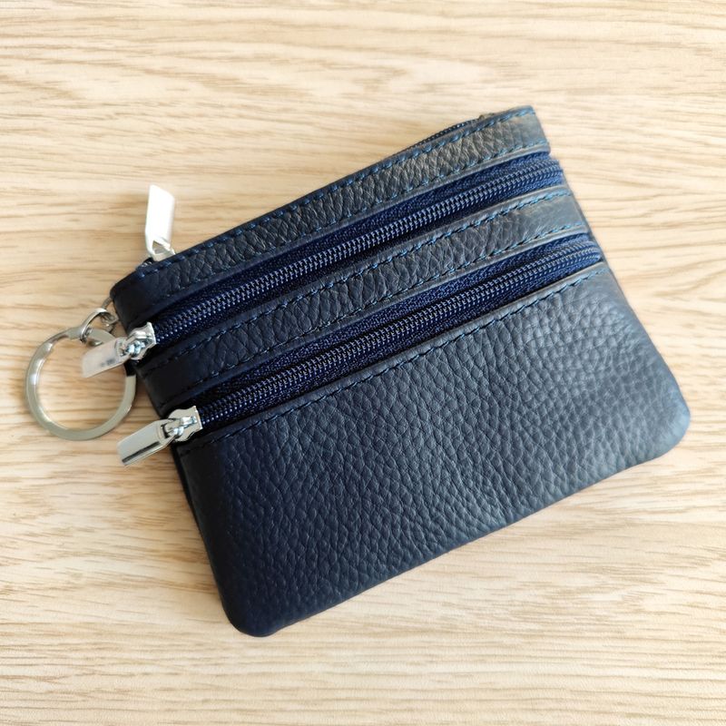 Beliebte Leder-Geldbörse für Damen, Haushalts-Reißverschluss, Schlüsseltasche, multifunktionale Kartentasche, Münzgeldbörse_voghion.com