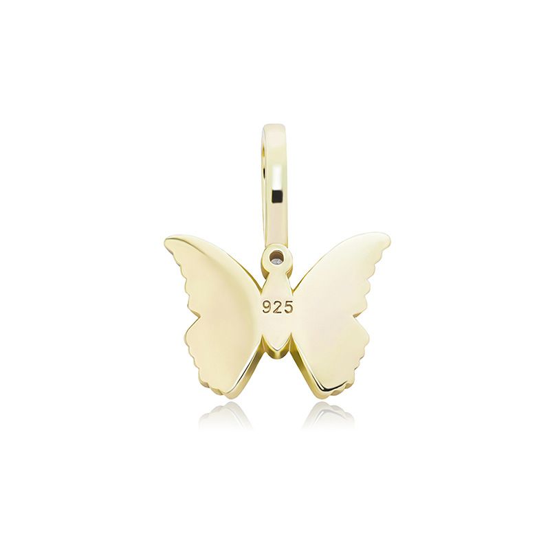 Ciondoli da donna in argento 925 con ciondolo a forma di piccola farfalla, pieno di zirconi, collana di lusso leggera alla moda hip hop da donna_voghion.com