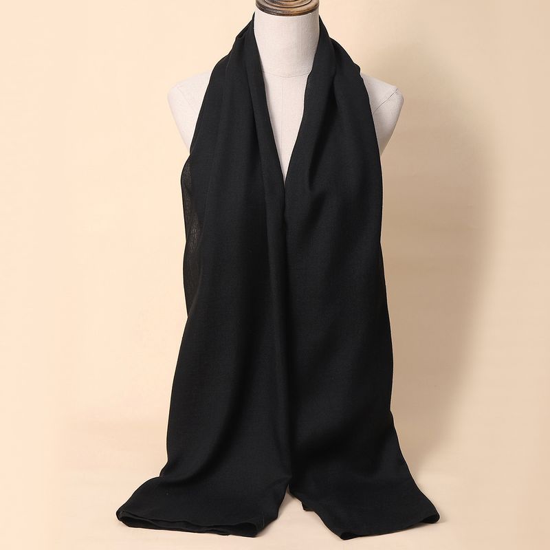 Foulard de style ethnique, nouveau foulard, longue écharpe malaisienne, couverture en gaze, couleur unie._voghion.com