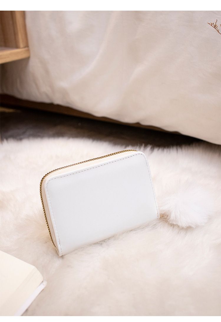 Bestickte Geldbörse im Vintage-Stil mit Pompom-Anhänger – Kurze Geldbörse mit mehreren Kartenfächern, süße Akkordeon-Handtasche für Mädchen_voghion.com