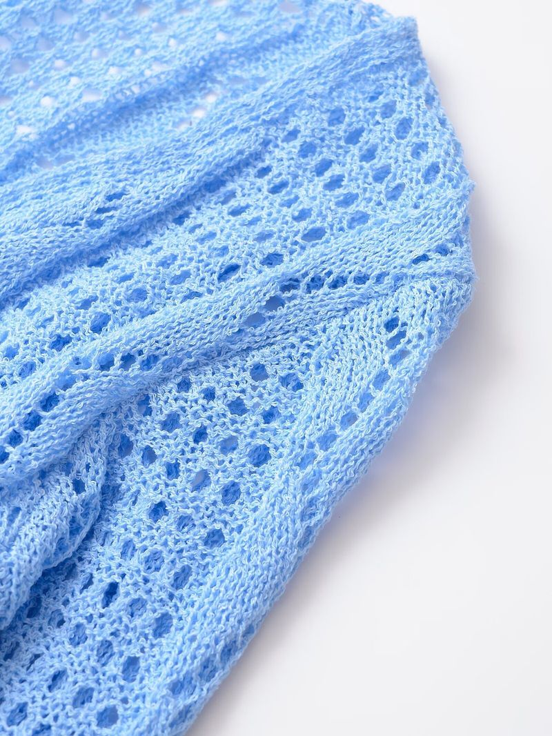 Damen 2024 Herbst/Winter Neue Stil Lose V-ausschnitt Gestrickte Langarm Kleid_voghion.com