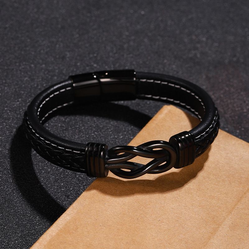 Beliebte Retro-Armbänder aus Edelstahl für Herren, Armbänder aus Titanstahl und Armbänder aus Mikrofaserleder_voghion.com