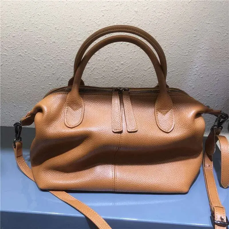 Bolsa de grife 2025, bolsa de mão feminina de couro legítimo, bolsa de ombro para mulheres, bolsa transversal casual da moda_voghion.com