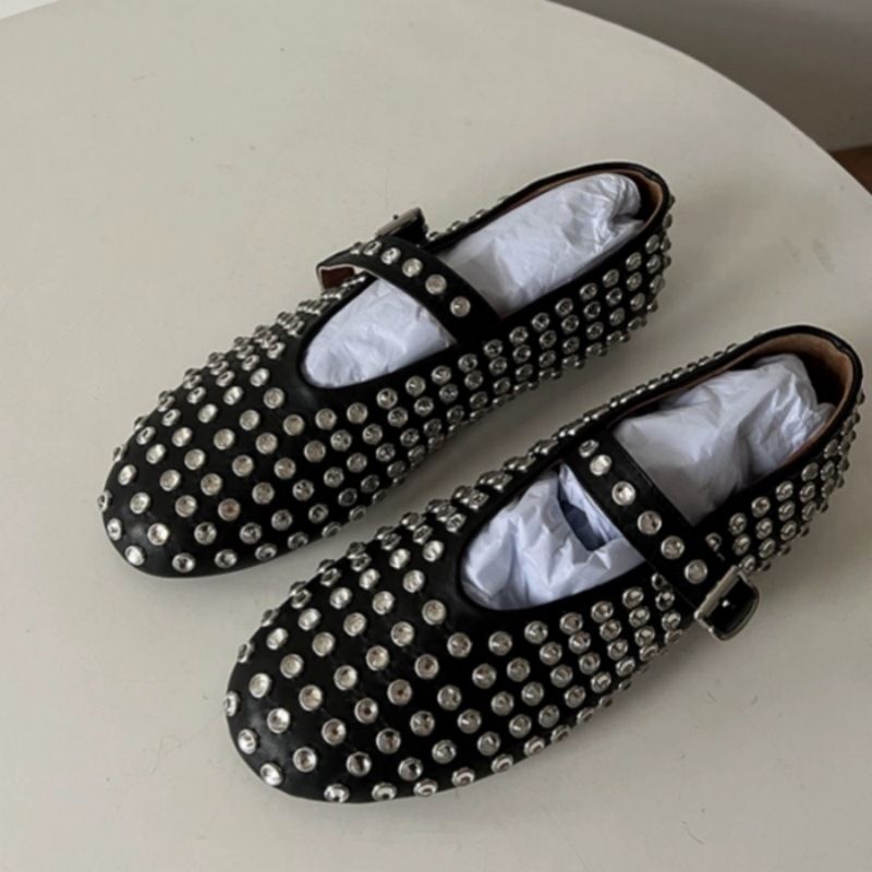 2024 Summer Nei Waasser Diamant Een Knäppchen Flaach Buedem Lach Lazy fir Dammen Casual Versatile Single Schong_voghion.com