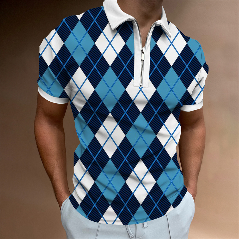 2022 sommar 3D-utskrift sport T-shirt för män Casual Fashion Slim Fit Pikétröja Herr T-shirt i överdimensionerad storlek_voghion.com