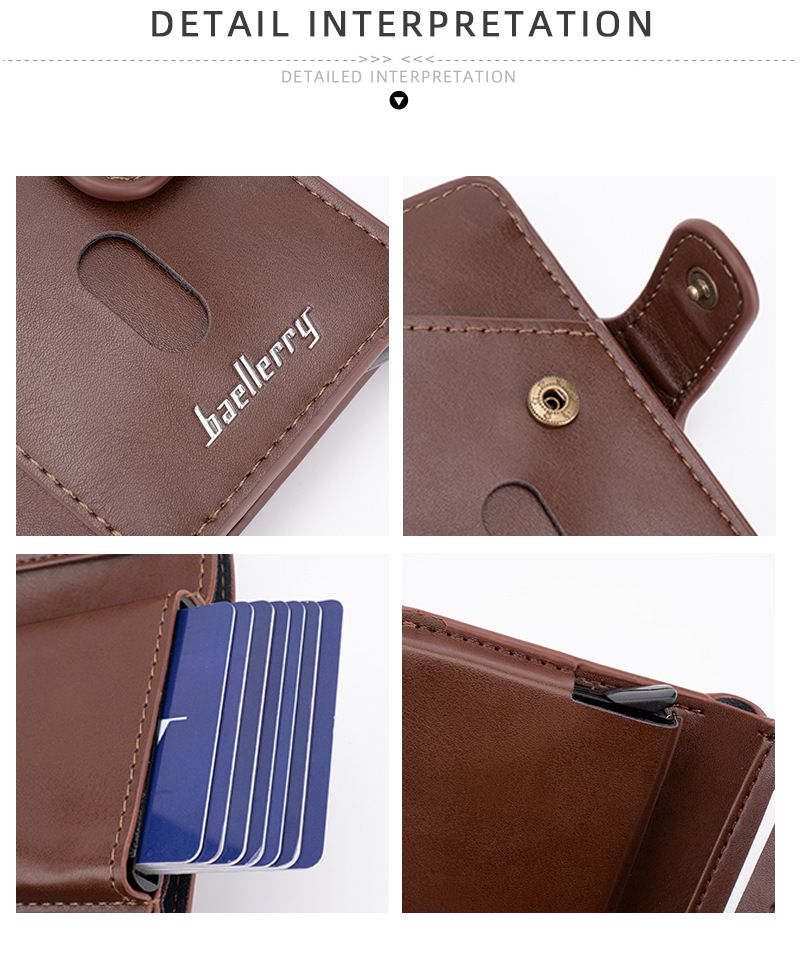 Baellerry nové RFID pánské pouzdro na karty s přezkou, automatické pouzdro na karty, peněženka_voghion.com