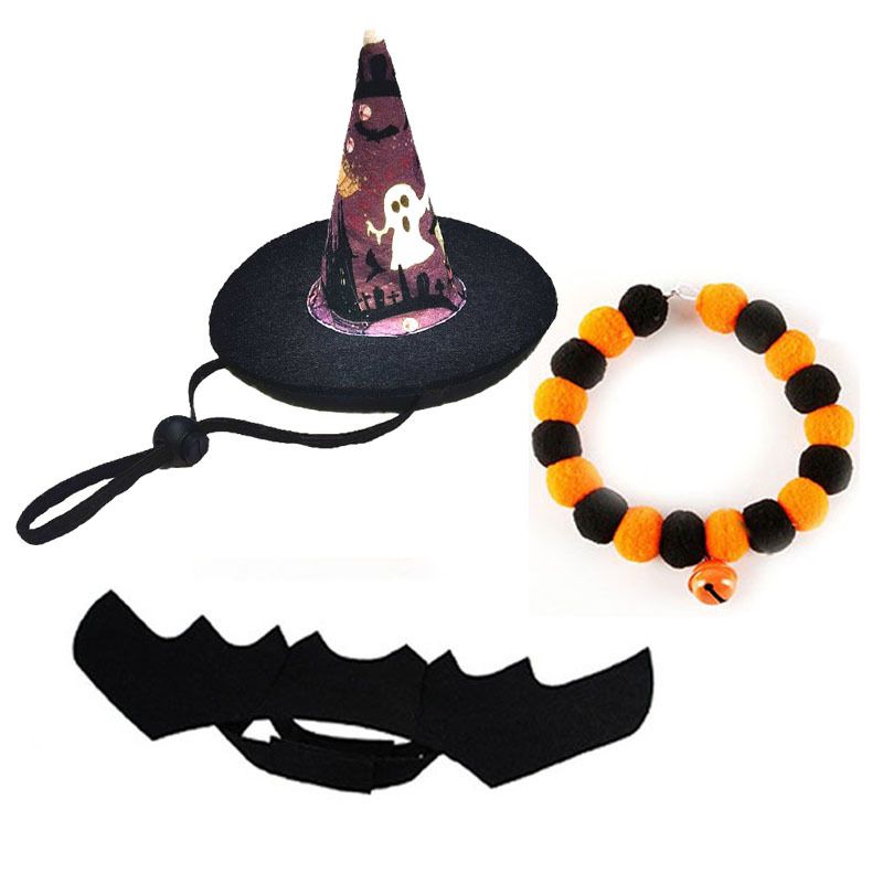 New Atmosphere Accessories Set Halloween Cat Costume Pet Transformation Outfit_voghion.com