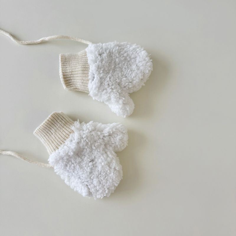Set di guanti bavaglino per bambini Sciarpa di velluto carina per bambini Guanti per bambini bavaglino spesso_voghion.com