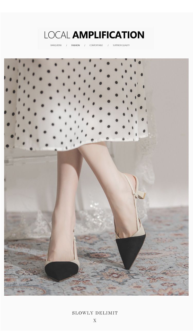 Scarpe singole classiche piccole e profumate, nuovi sandali estivi con tacco alto Baotou Back Air_voghion.com
