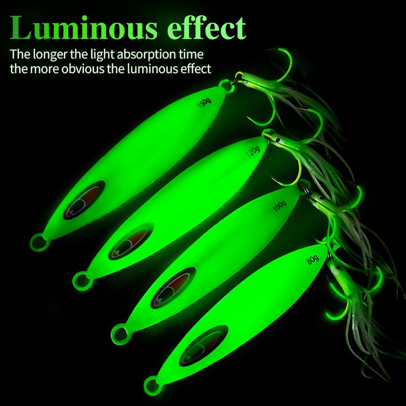 Deep Laser Luminous Slow Jigging Fast Sinking Lure Boat Sea Fishing Hairtail Jig Lead Fish_voghion.com