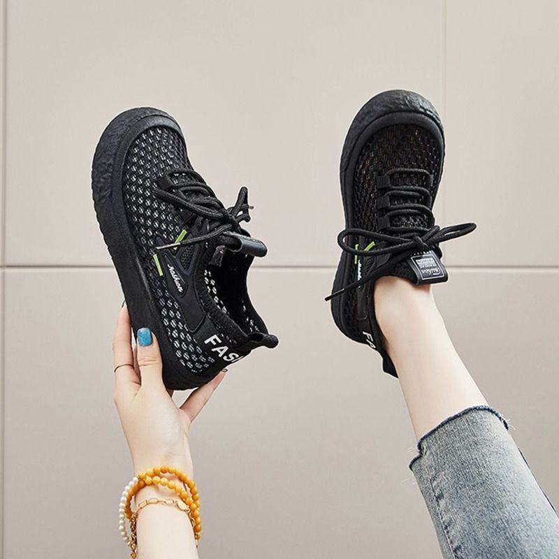 Mesh Sports Shoes For Women, Spring/summer/autumn 2025 New Breathable Mesh Casual Shoes, Lightweight And Soft Soles_voghion.com