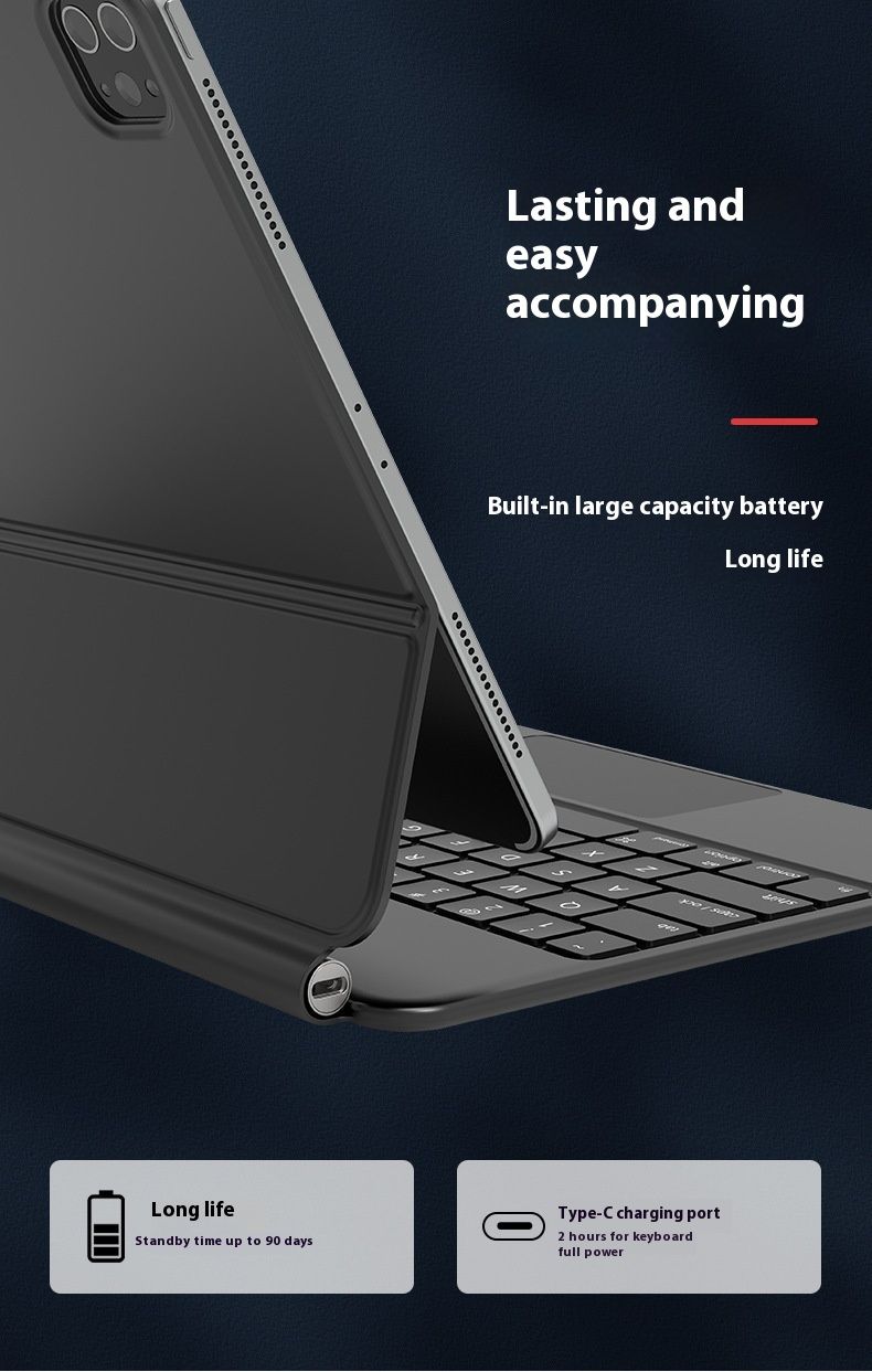 New IPad Mi Control Magnetic Bluetooth Pro10.9/12.9-inch Magic Air5 Touch Keyboard_voghion.com