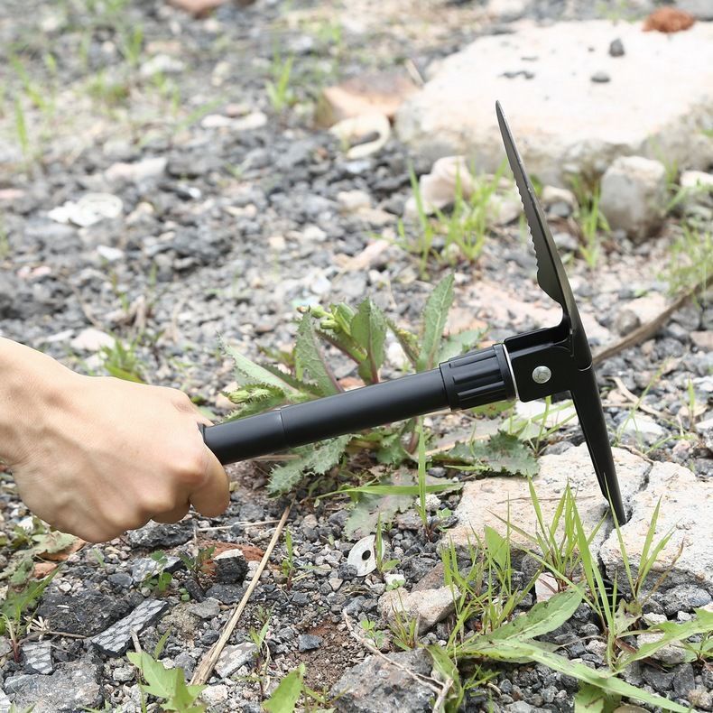 Outdoor Engineer Portable Self-Defense Camping Fishing Folding Military Pickaxe Small Car Shovel_voghion.com