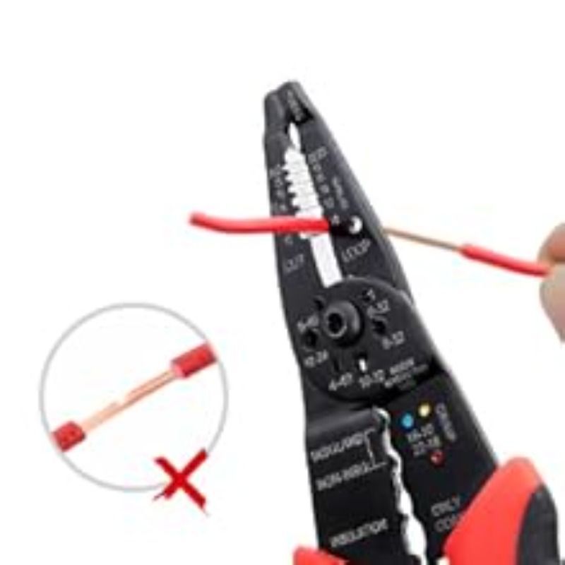 WGGE WG-015 Professional 8-inch Wire Stripper/wire Crimping Tool, Wire Cutter, Wire Crimper, Cable Stripper, Wiring Tools And Multi-Function Hand Tool._voghion.com