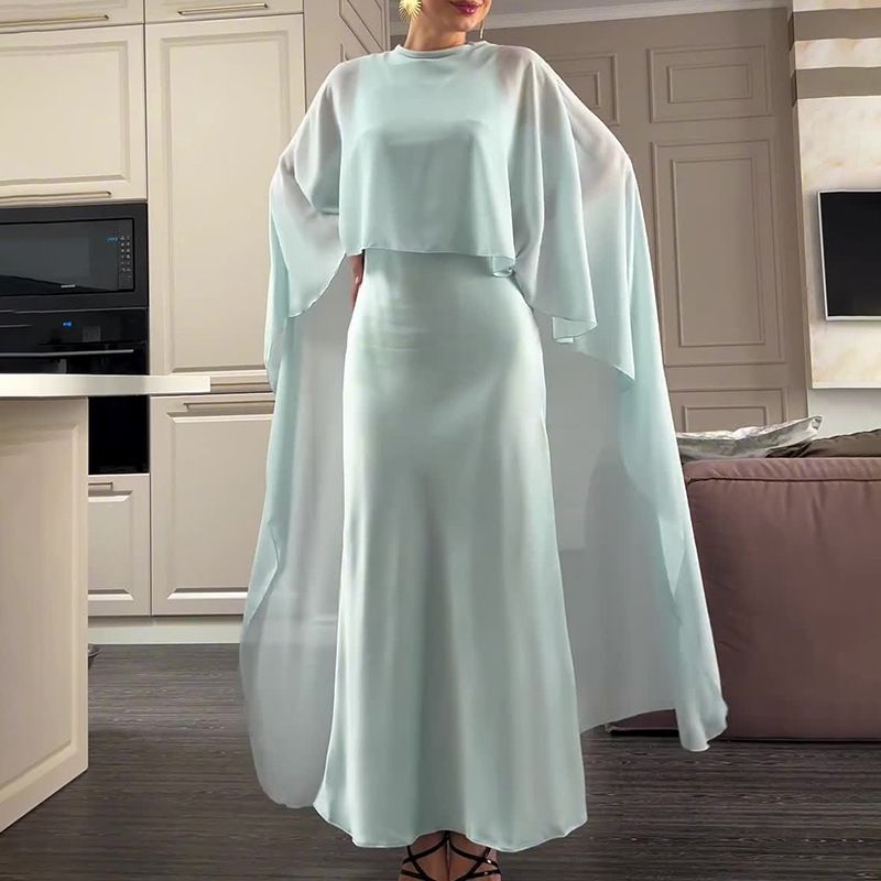 Damenbekleidung Mode Lässig Langer Rock Kleid Schal Anzug_voghion.com