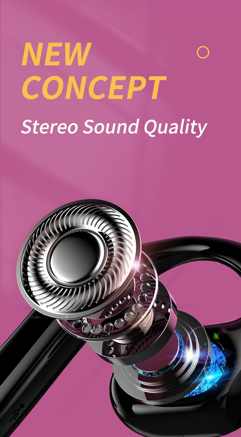 Wireless Air Conduction Headphones Blue Tooth V5.3 Open Ear Sports Earphones With Noise Cancellation Mic_voghion.com