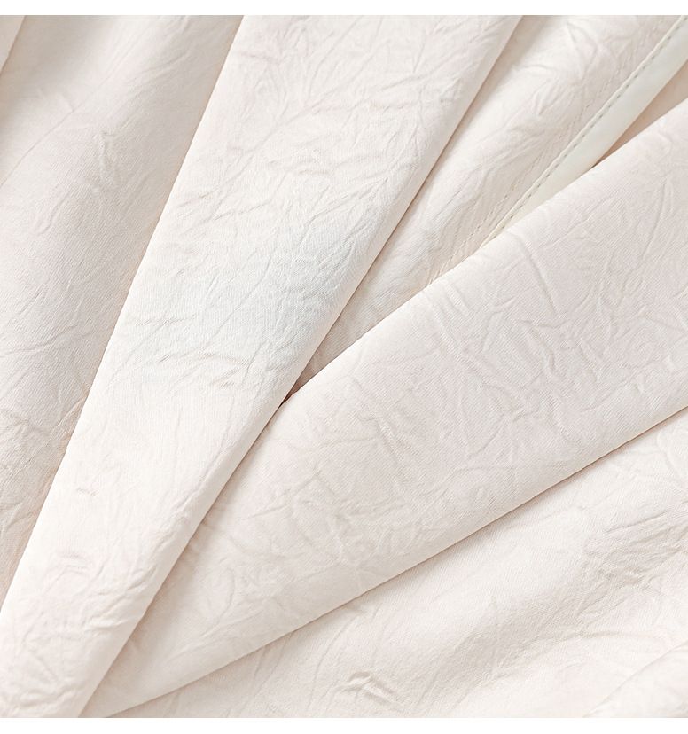 GraceChic 2401114-Spring Main Promotion Satin Wrinkled Quality Blazer + Straight-Leg Pants Two-Piece Set Elegant Commuting_voghion.com