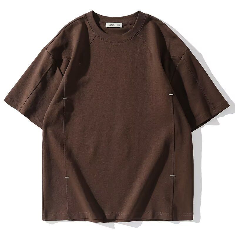 Herrenbekleidung Design Sense Deconstruction Line Lose Kurzarm-T-Shirt Herren Sommer Neuer Stil Atmungsaktiv Einfaches Casual T-Shirt Top_voghion.com