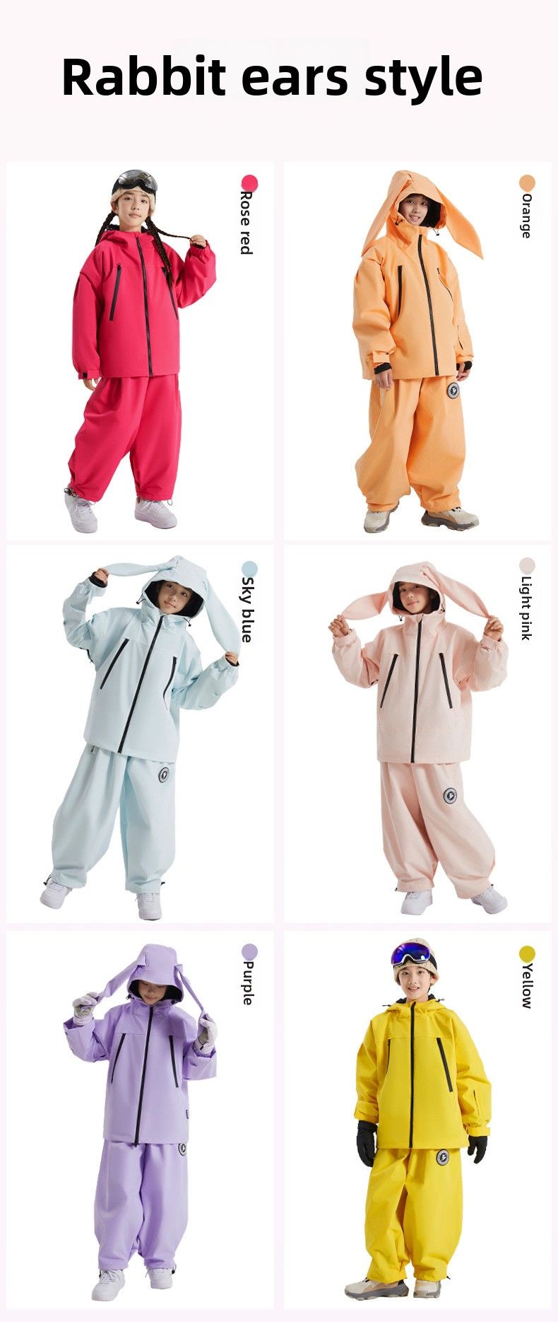 Skianzüge, Split-Skianzüge für Damen und Herren, Einzel- und Doppelskier, wasser- und winddicht, warme Skihosen für Mädchen, Outdoor-Ausrüstung_voghion.com