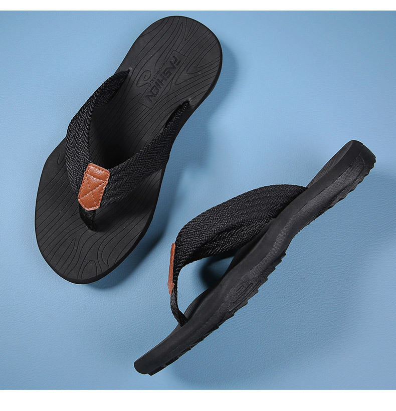 Men's flops summer, new casual flip flops, men's for external wear, anti slip beach sandals_voghion.com