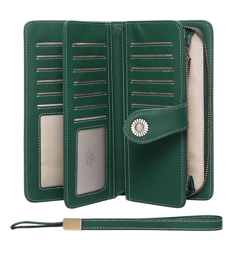 ladies long wallet RFID long clutch PU leather multi-functional ladies wallet_voghion.com