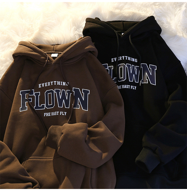 Women Plus Fleece Hoodie Coat Lazy Design Sense Strange Thick Hoodie_voghion.com