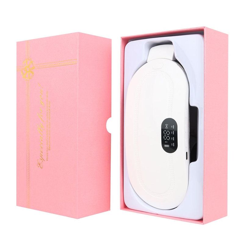 Cintura riscaldante uterina mestruale USB per donne, sollievo dal dolore alla pancia, cuscinetto riscaldante elettrico a 5 marce, vibrazione, addome, massaggiatore per la vita_voghion.com