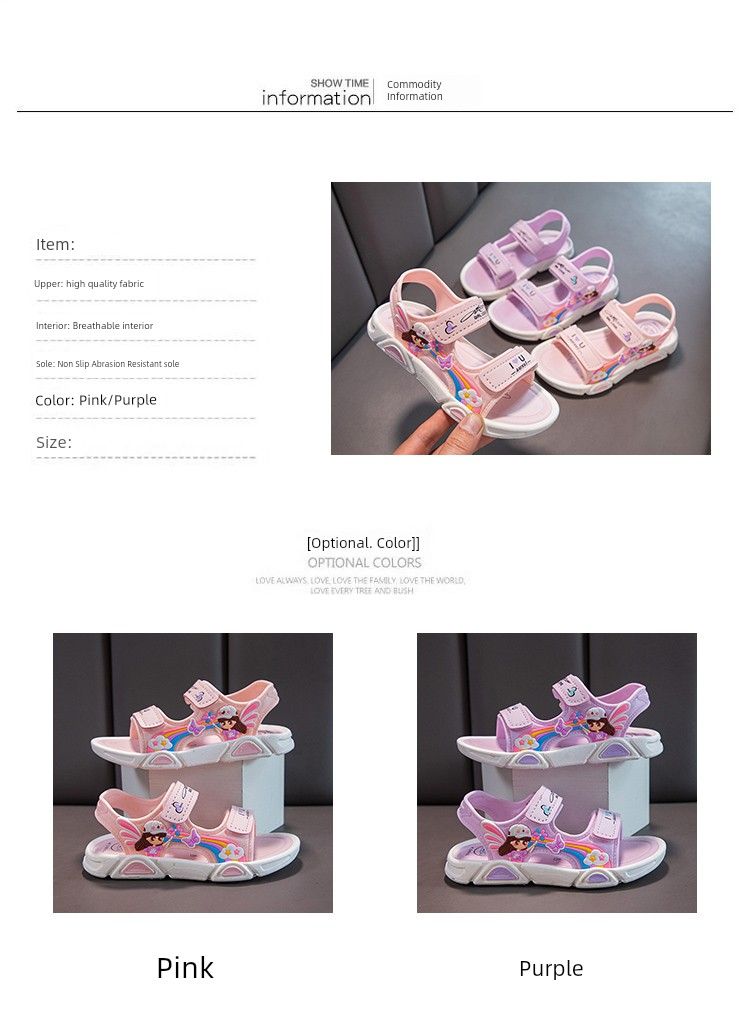 Girl Summer Princess Cute Soft Bottom Sandals_voghion.com