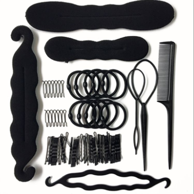 Bigodino per capelli, set multi-pezzo per arricciare i capelli, forcina per tirare i capelli, set con testa a sfera, strumenti per lo styling con testa a bocciolo di fiore, prodotti per capelli_voghion.com