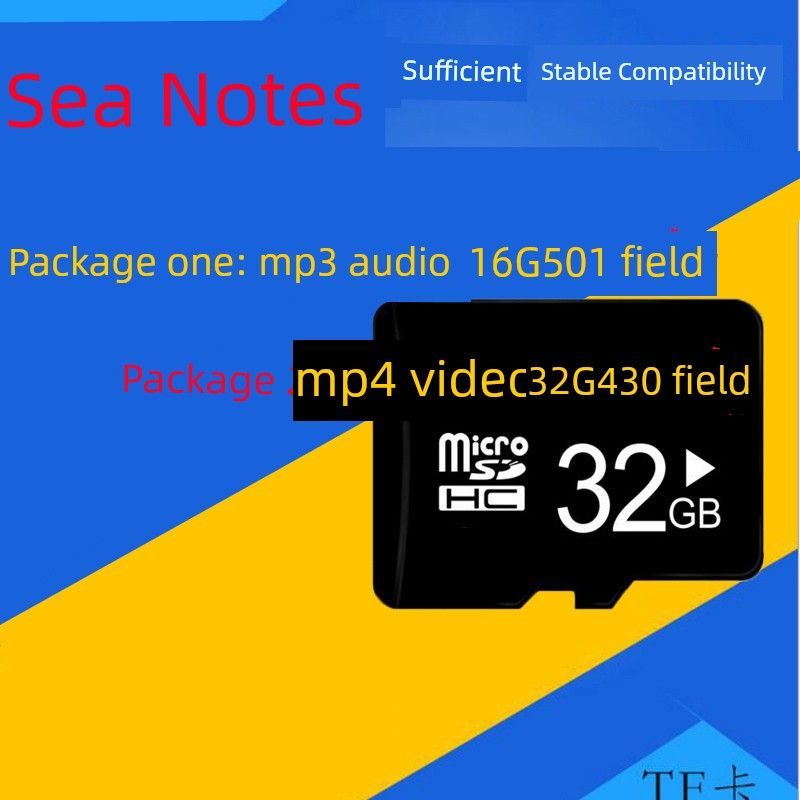 Lecteur vidéo parlant Huaihai Mp4tf pour personnes âgées, carte mémoire Opera 32 Go, MP3_voghion.com